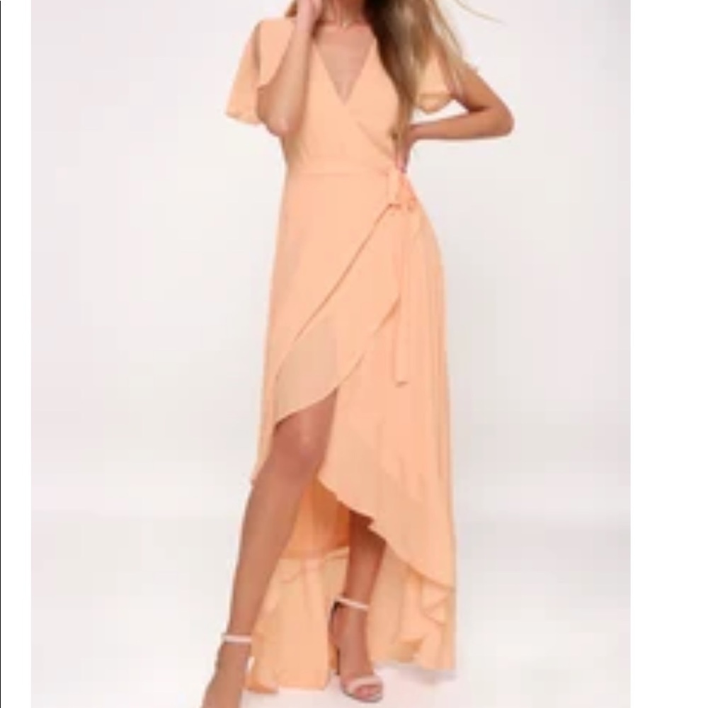 Magic Moment Blush Wrap Maxi Dress